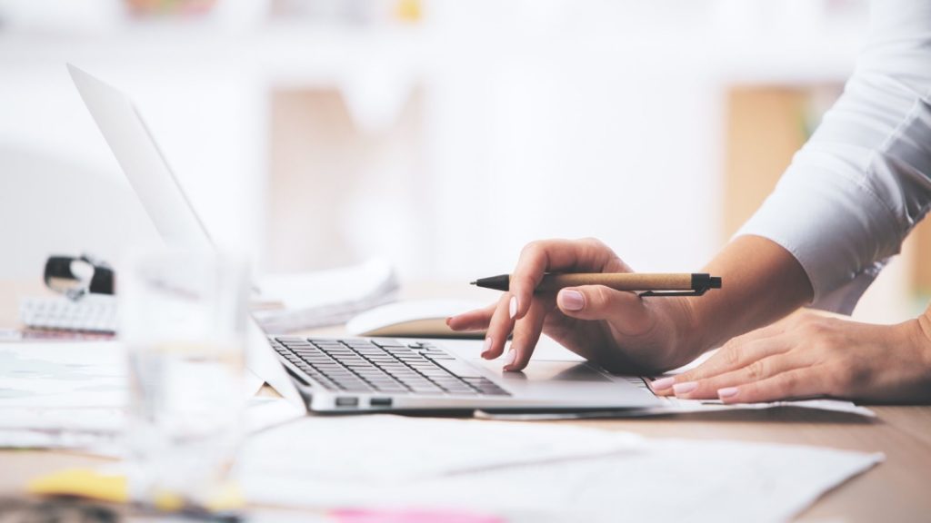 Woman at laptop