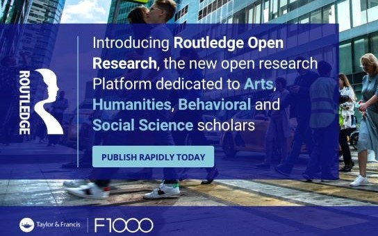 Introduces Routledge Open Research, which is a new open research platform dedicated to the Arts, Humanities, Behavioral and Social Science scholars.