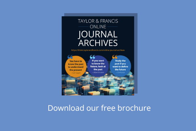 Online Journal Archives brochure promotional image.