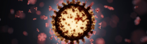 Graphic showing immune response to covid-19