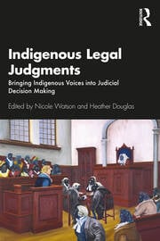 cover of textbook called indigenous legal judgments
