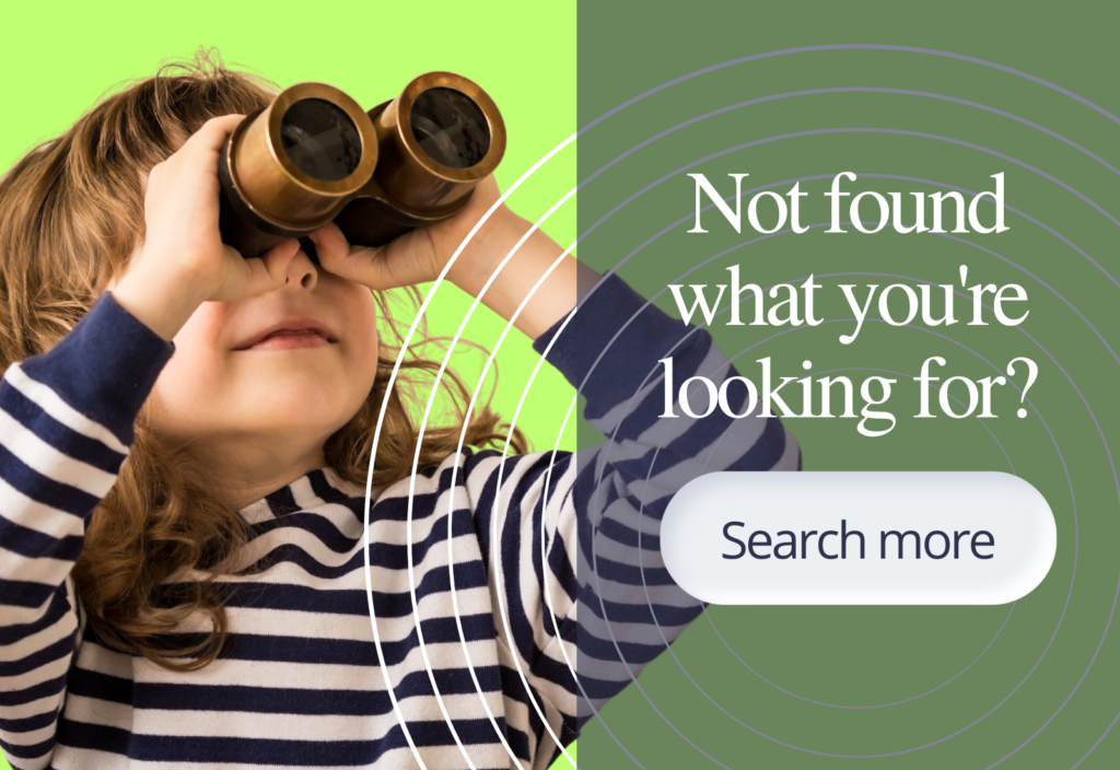 Child using binoculars - 'Search more'