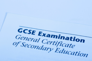 GCSE Examination Certificate, reading 'GCSE Examination Certificate General Certificate of Secondary Education.'