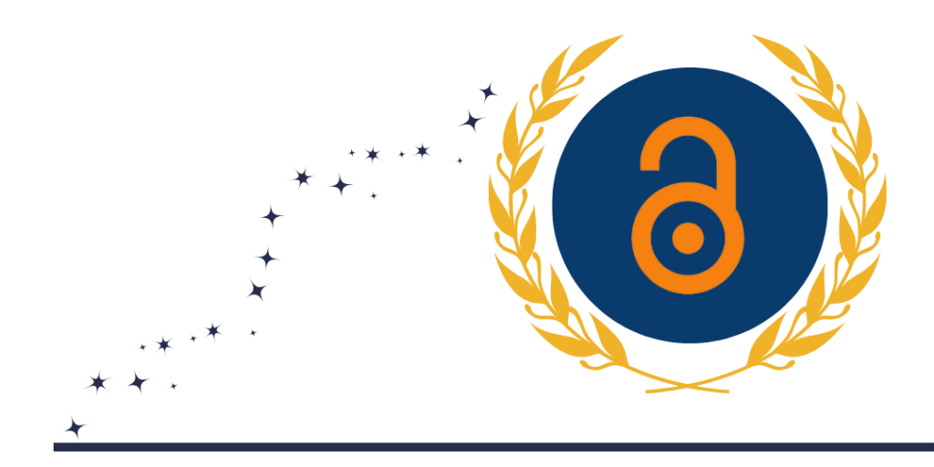 orange open access with gold leaves