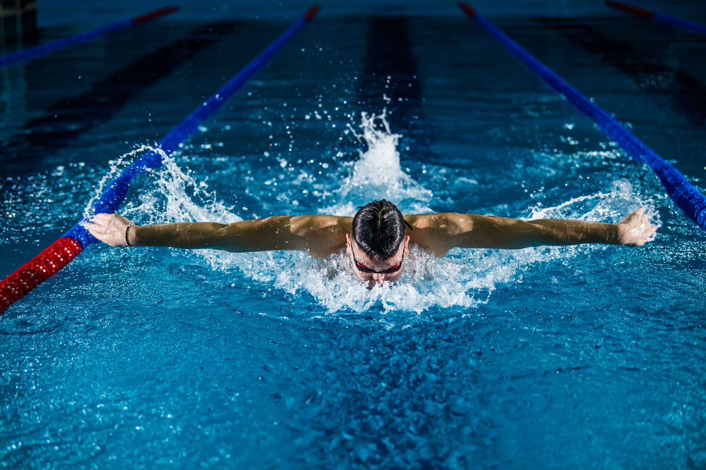 swimmer doing butterfly