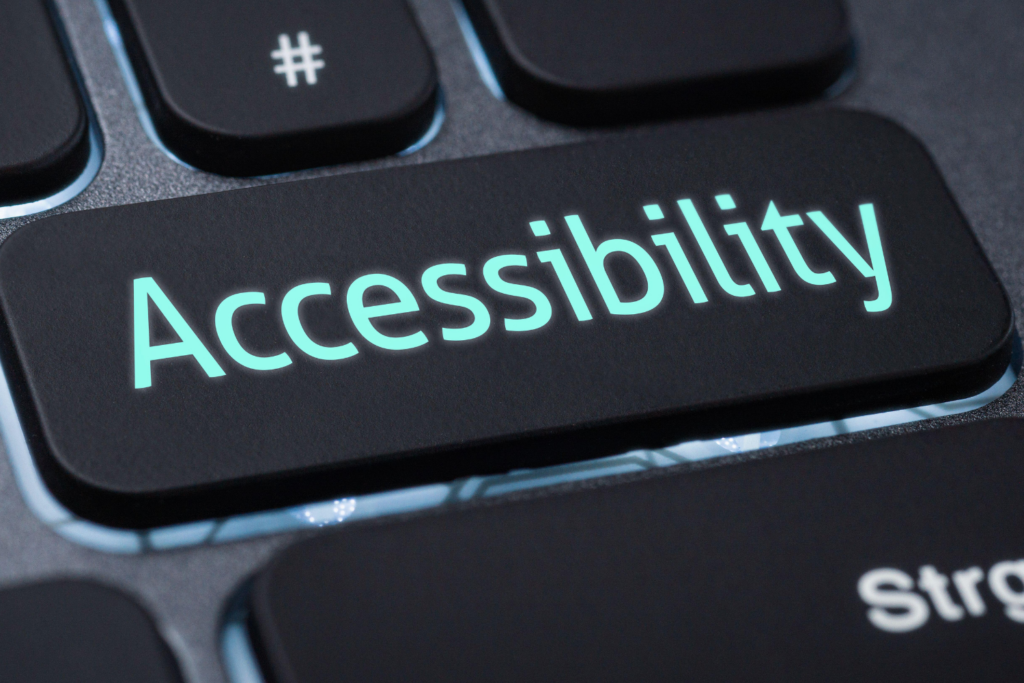Keyboard showing the key: Accessibility