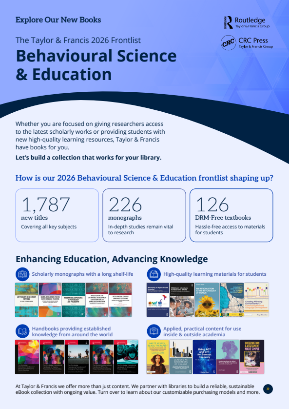 Behavioural Science & Education PDF cover image.